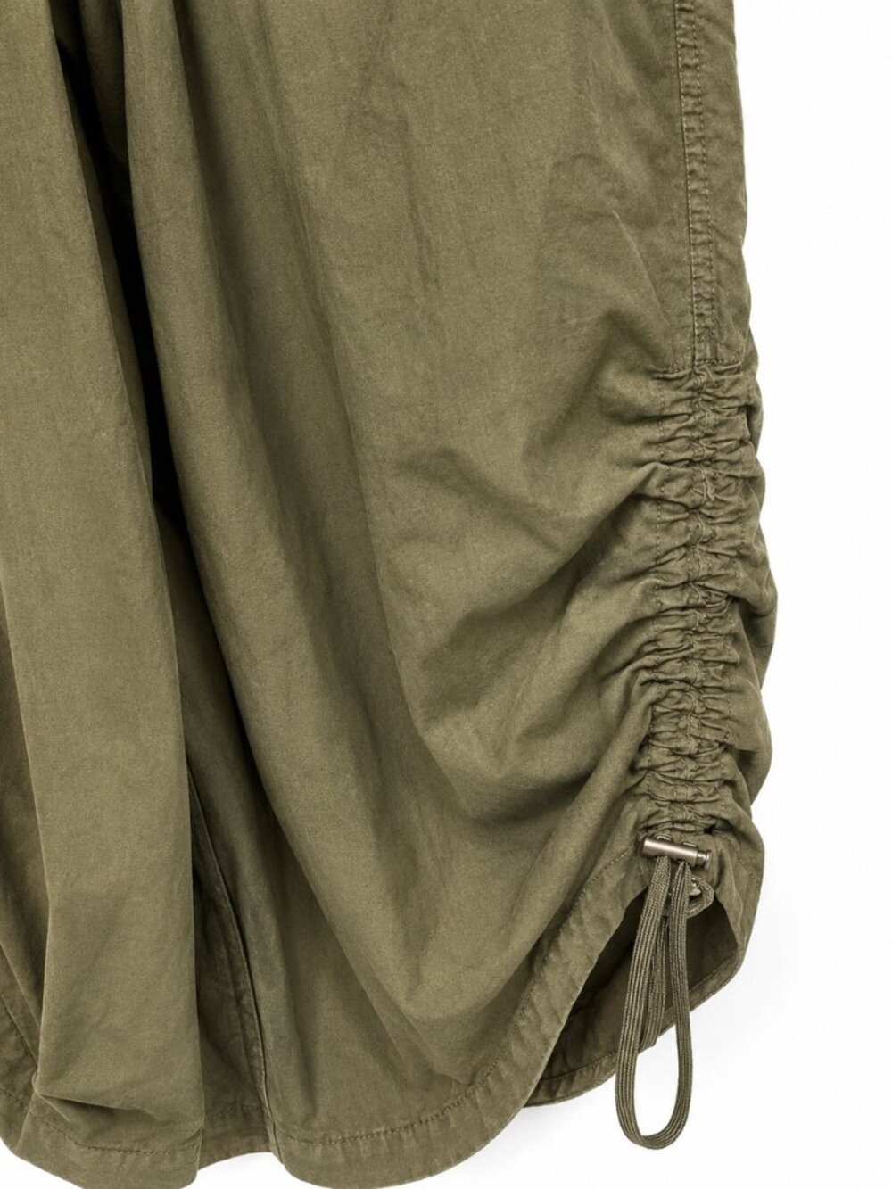 Anthropologie Green Button Front Elastic Waist Pocket Cinched leg Jumpsuit Large - Picture 4 of 10